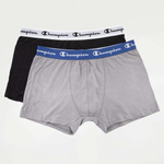 Pánske boxerky CHAMPION ESSENTIAL 2-PACK BLACK/GREY Y0B14
