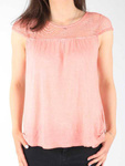 Tričko s kapucňou Wrangler Coral Peach W7337FDJX